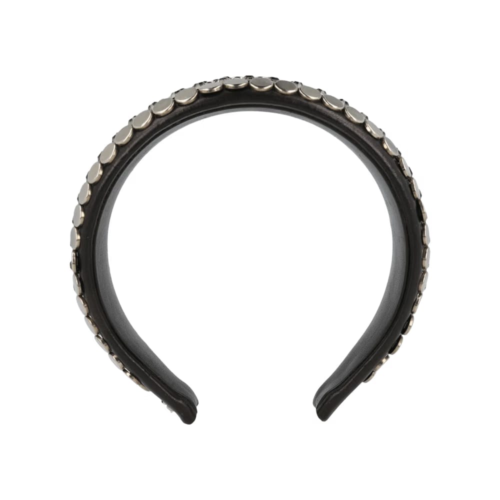 Gucci Beaded Leather Headband Tan