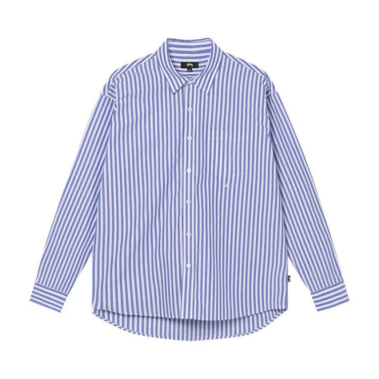 Stussy Classic Poplin Shirt Blue Stripe