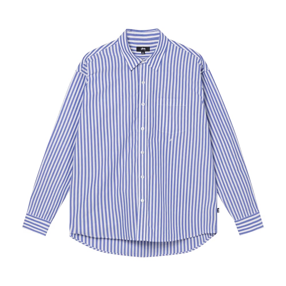 Stussy Classic Poplin Shirt Blue Stripe