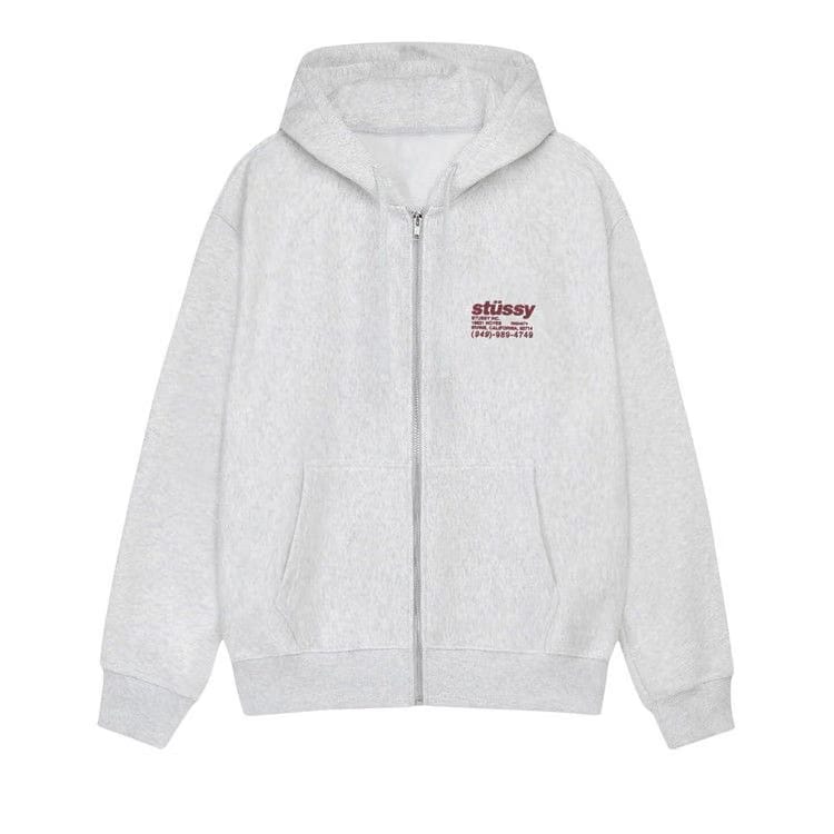 Stussy DNA Zip Hoodie Ash Heather