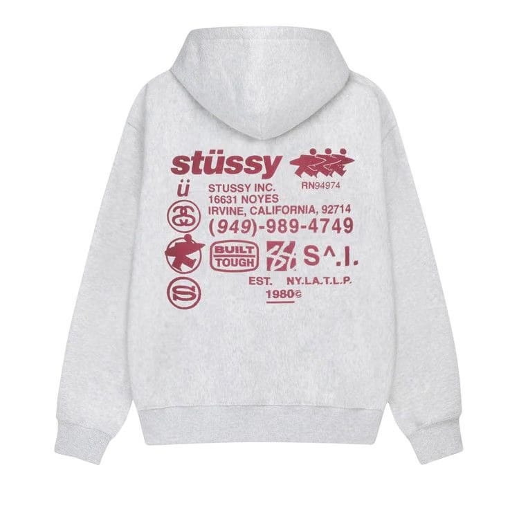 Stussy DNA Zip Hoodie Ash Heather