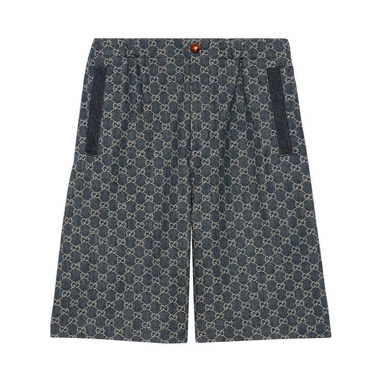 Gucci Eco Washed GG Denim Shorts Dark Blue/Ivory