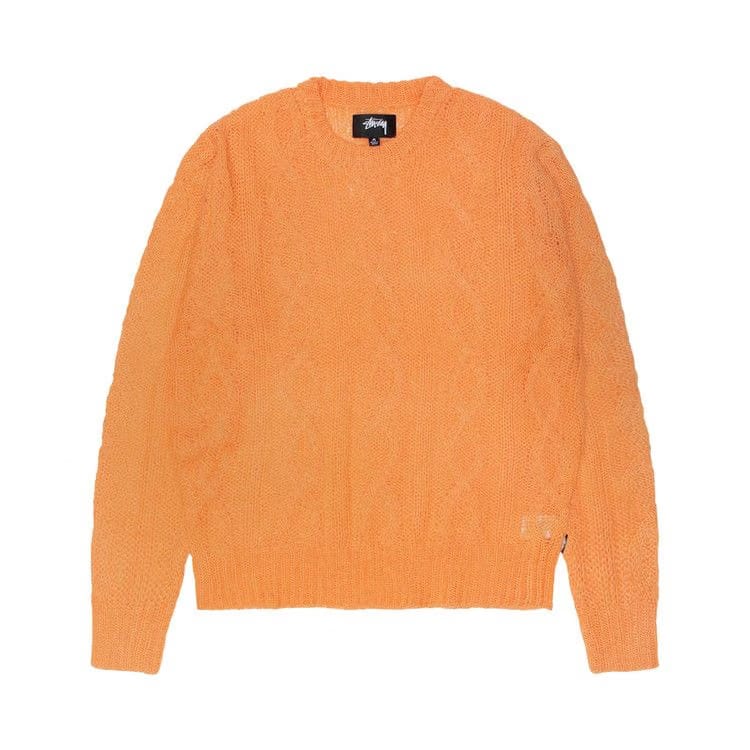Stussy Cable Loose Knit Sweater Melon