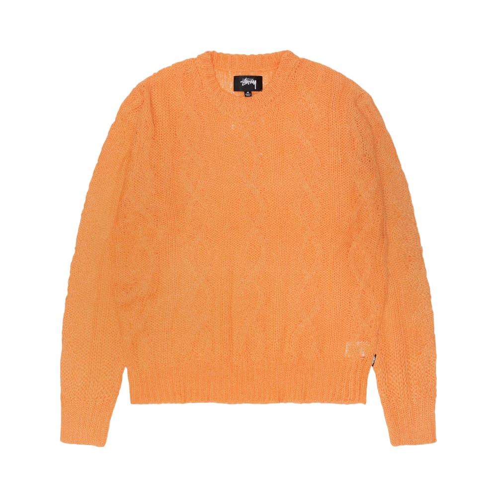 Stussy Cable Loose Knit Sweater Melon
