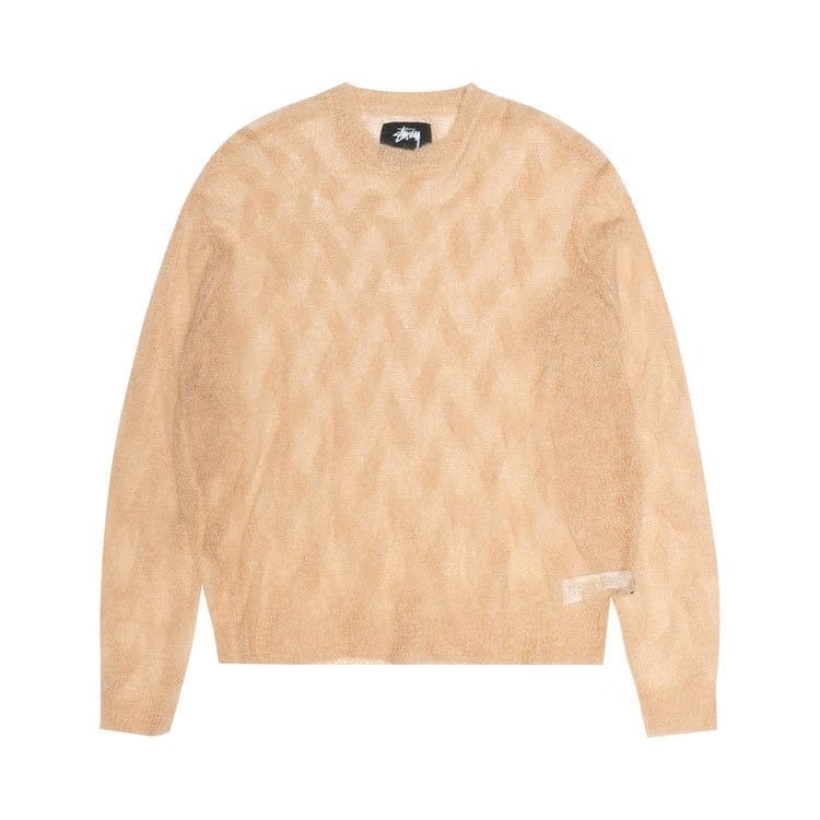 Stussy Loose Knit Cross Cable Sweater Sand