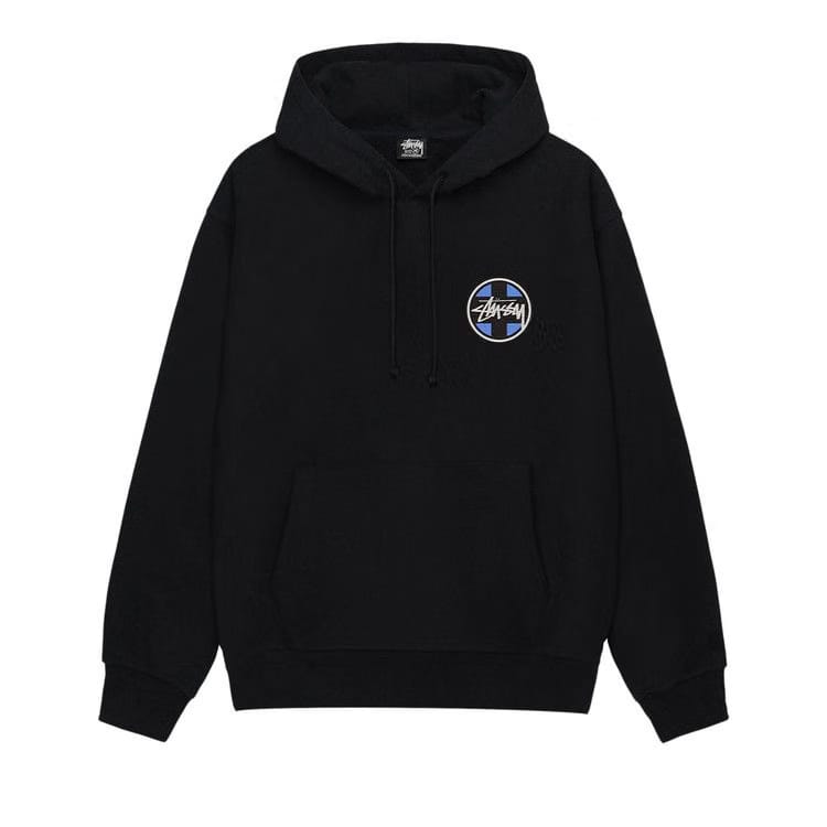 Stussy Cross Dot Hoodie Black