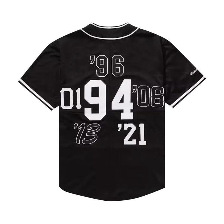 Supreme x Mitchell & Ness Patchwork Baseball Jersey Black