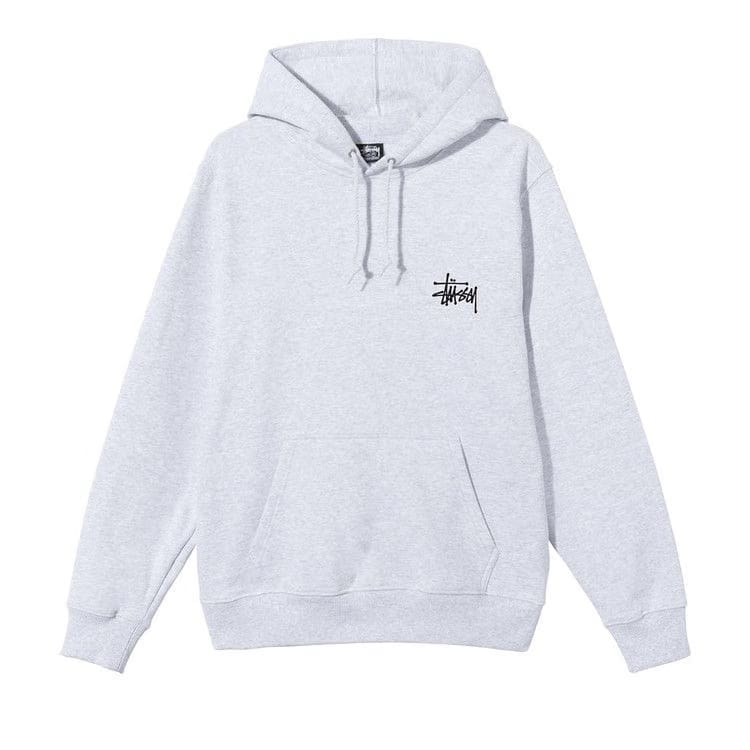 Stussy Basic Logo Hoodie Ash Heather