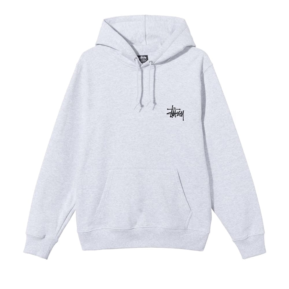 Stussy Basic Logo Hoodie Ash Heather