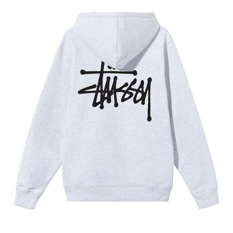 Stussy Basic Logo Hoodie Ash Heather