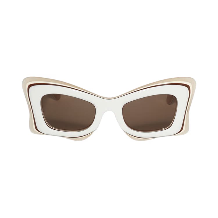 Loewe Multilayer Butterfly Sunglasses Ivory/Brown
