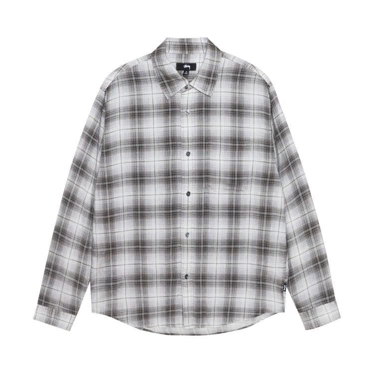 Stussy Matthew Printed Plaid Shirt Brown