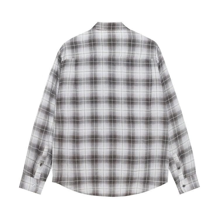 Stussy Matthew Printed Plaid Shirt Brown