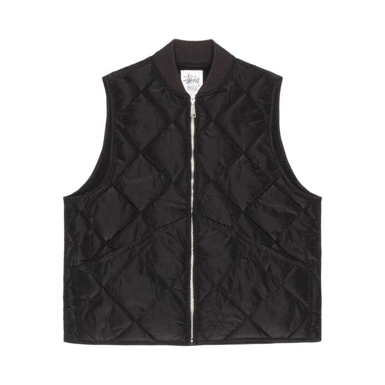 Stussy Thermal Lined Quilted Vest Black