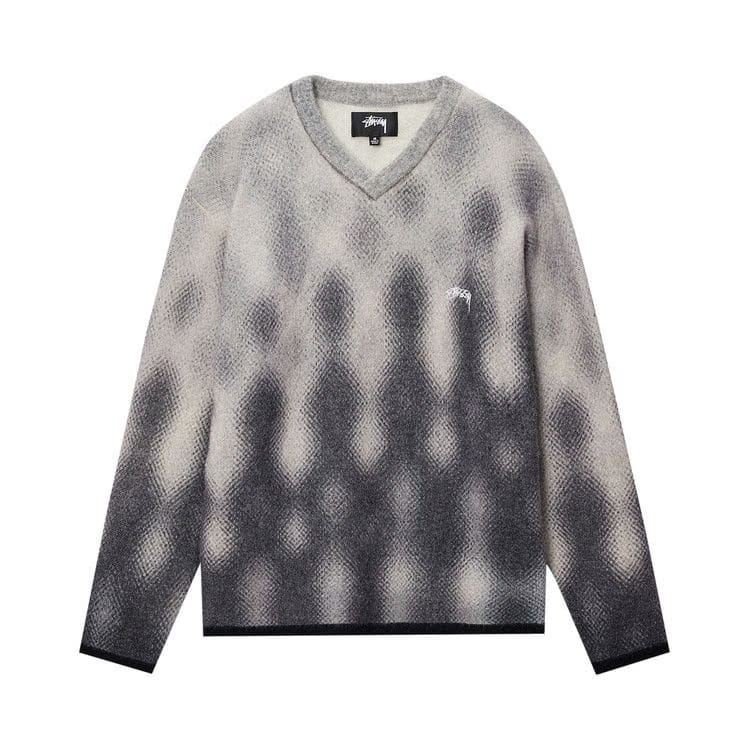 Stussy Gradient Dot Brushed Sweater Grey