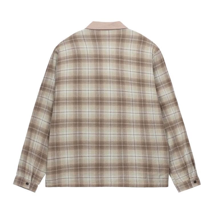 Stussy Frank Plaid Zip Shirt Tan