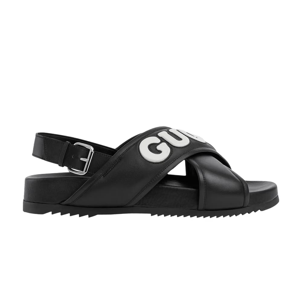 Gucci Crossover Sandal Black White