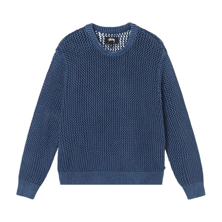 Stussy Pigment Dyed Loose Gauge Sweater Navy
