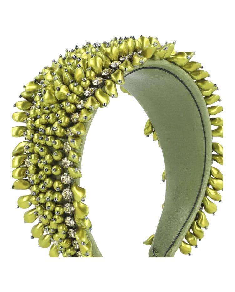 Gucci Beaded Headband Green