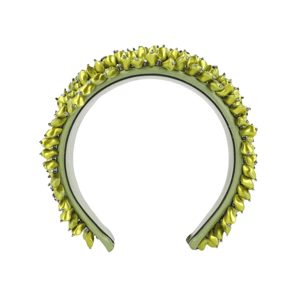 Gucci Beaded Headband Green