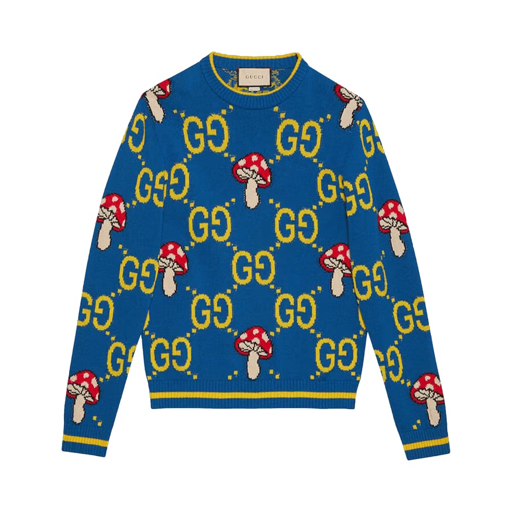 Gucci GG Wool Sweater Bluette/Multicolor