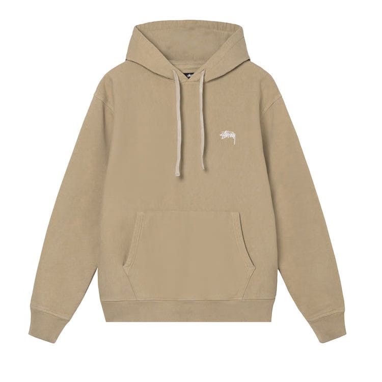 Stussy Stock Logo Hood Khaki