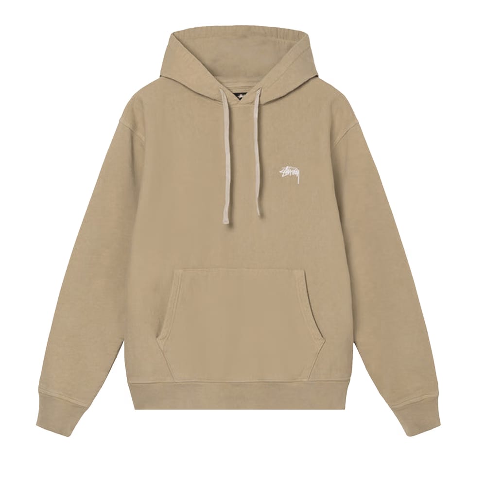 Stussy Stock Logo Hood Khaki