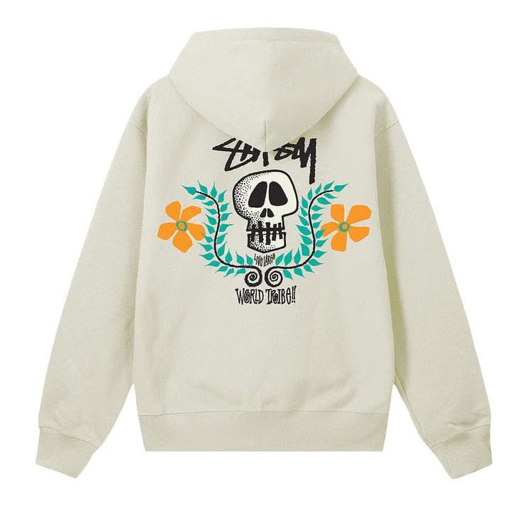 Stussy Skull Crest Hoodie Stone
