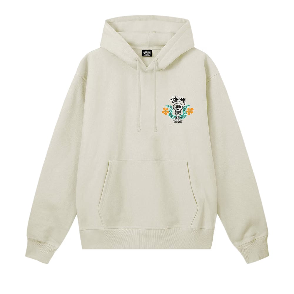Stussy Skull Crest Hoodie Stone