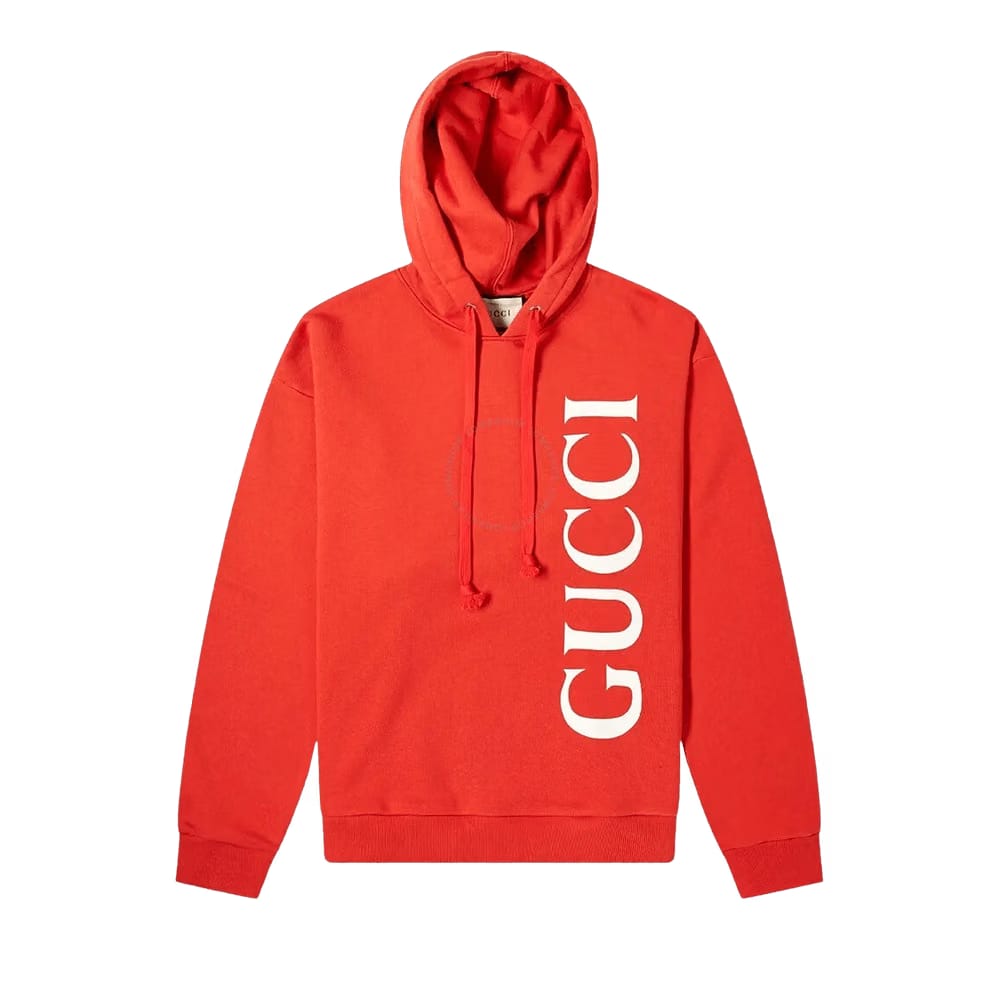 Gucci Large Logo Popover Hoodie Brick/White