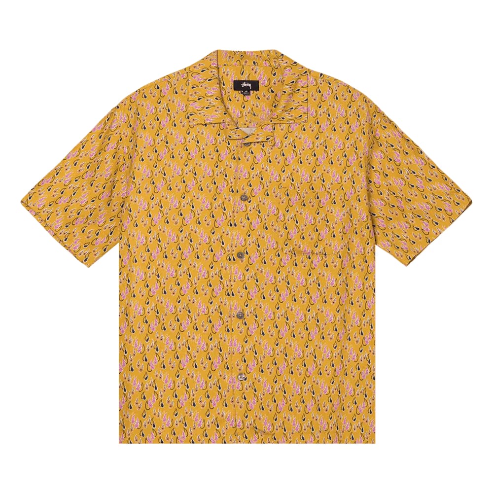 Stussy Paisley Tears Shirt Mustard