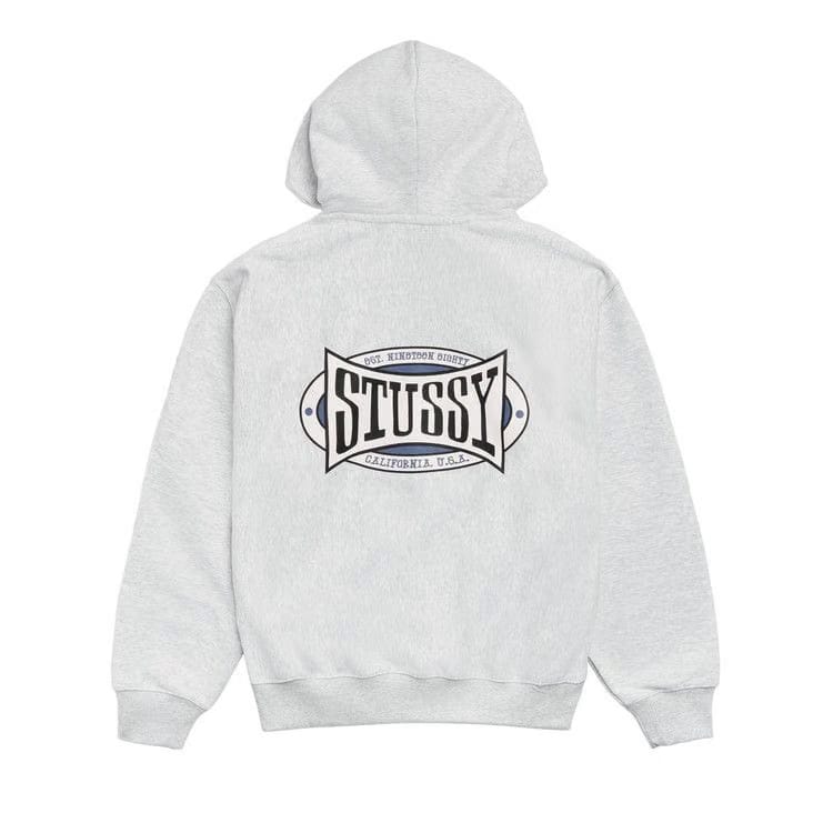 Stussy Champion Oval Zip Hoodie Ash Heather
