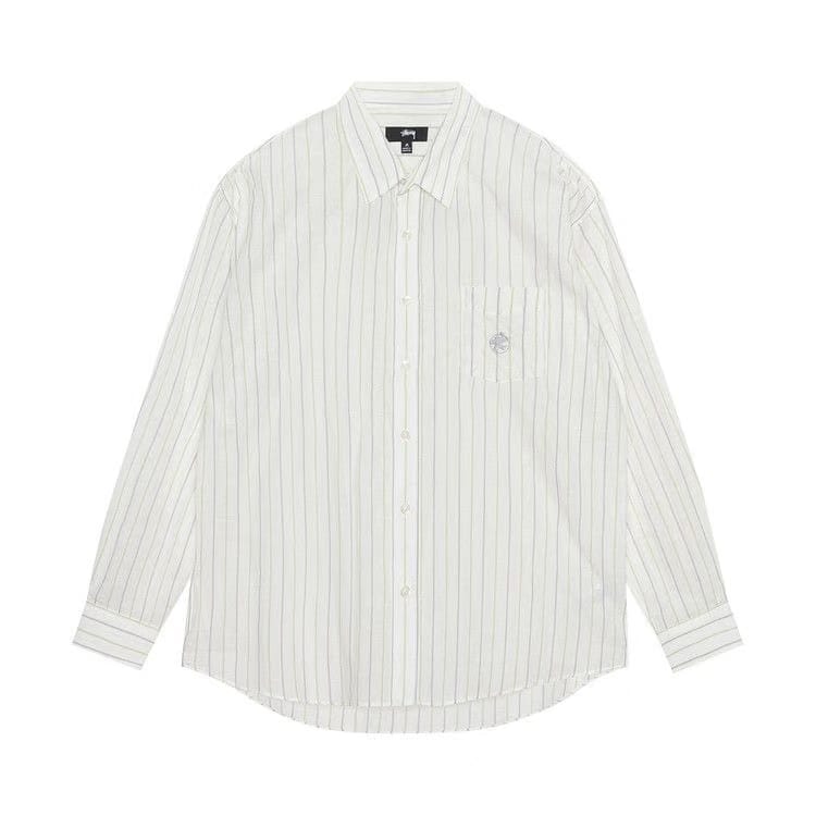 Stussy Classic Striped Shirt White