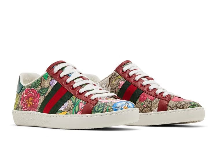 Gucci Wmns Ace GG Supreme Low 'Flora Print - Red'