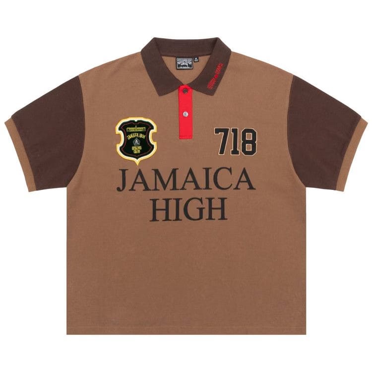 Stussy x Denim Tears Pique Polo Brown