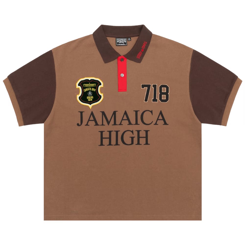 Stussy x Denim Tears Pique Polo Brown