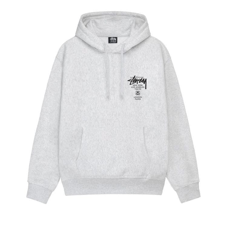 Stussy World Tour Hoodie Ash Heather