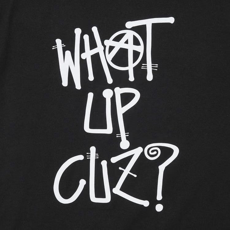 Stussy What Up Cuz? T-Shirt Black