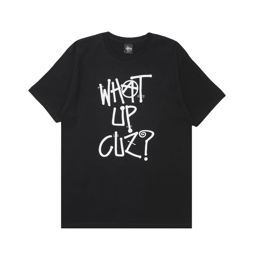 Stussy What Up Cuz? T-Shirt Black