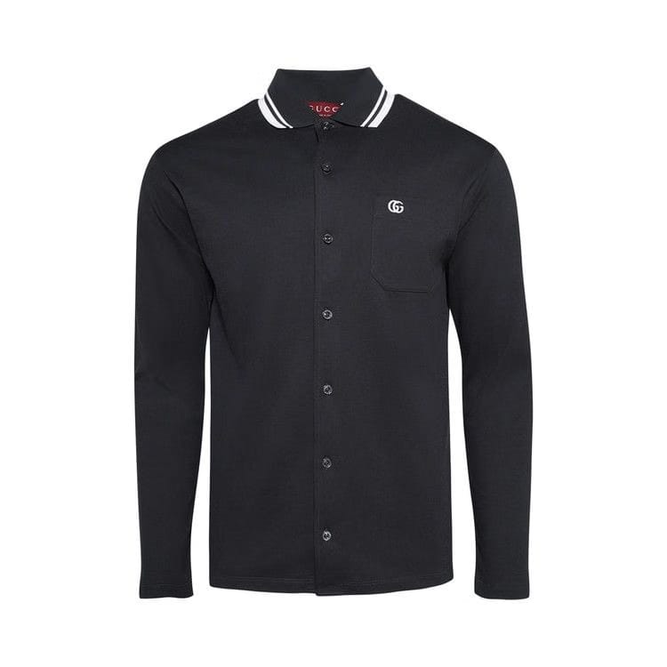 Gucci Long-Sleeve Polo Anthracite