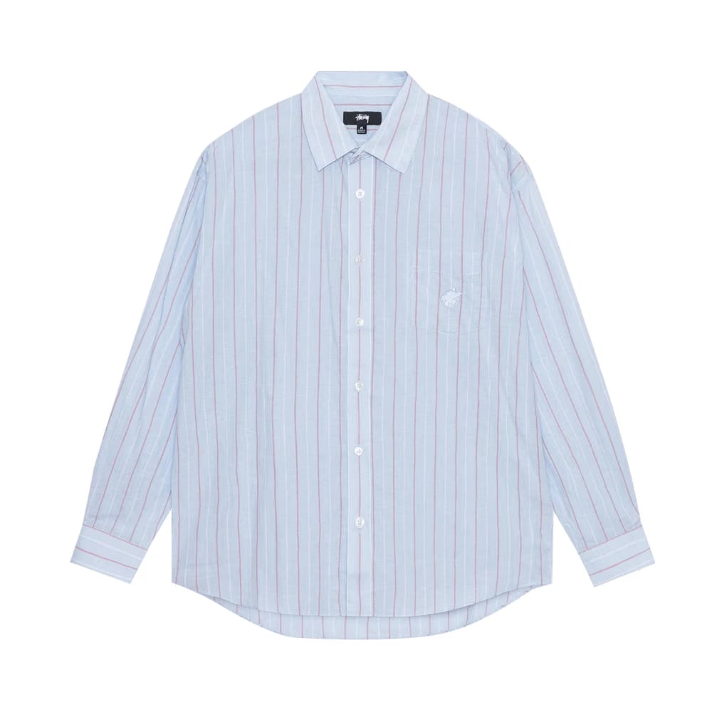 Stussy Classic Striped Shirt Light Blue