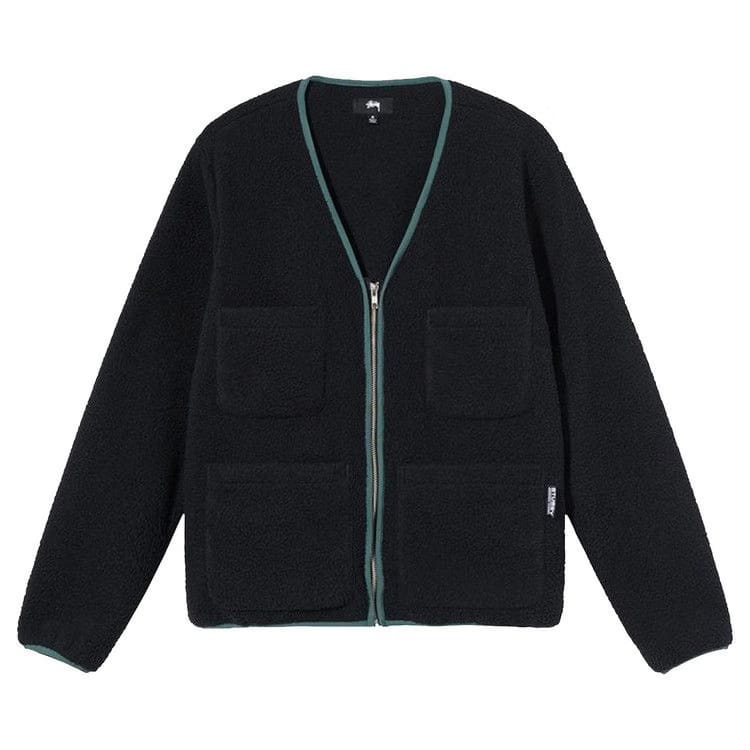 Stussy Polar Fleece Cardigan Black