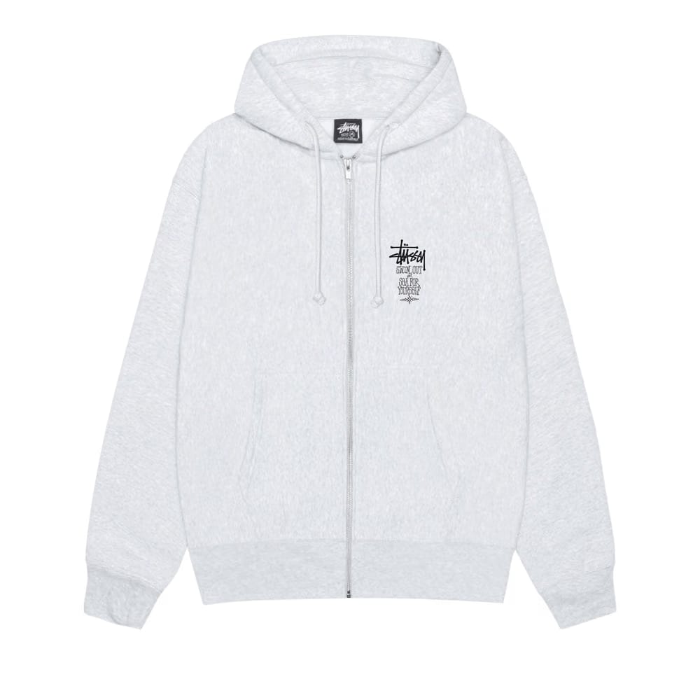 Stussy Swim Out Zip Hoodie Ash Heather