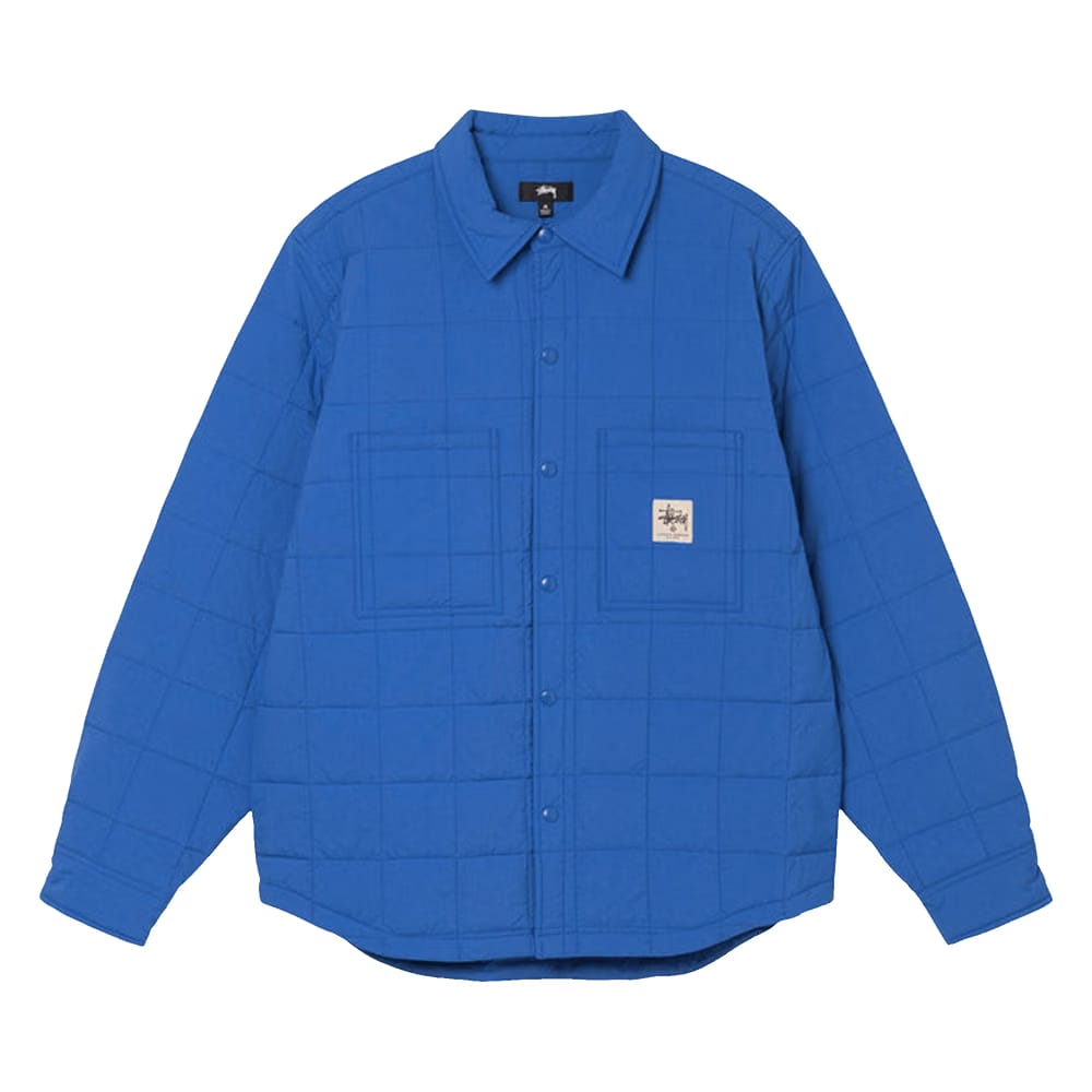 Stussy Quilted Fatigue Shirt Blue