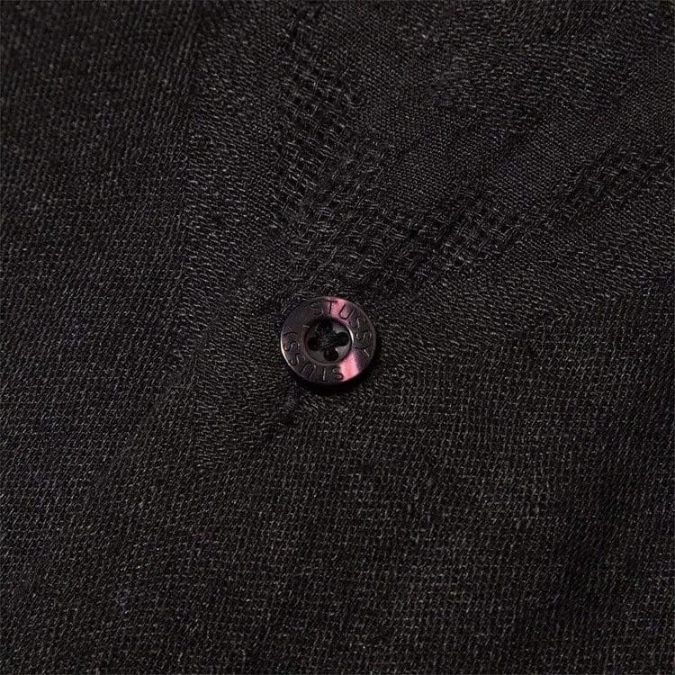 Stussy Diamond Jacquard Linen Shirt Black