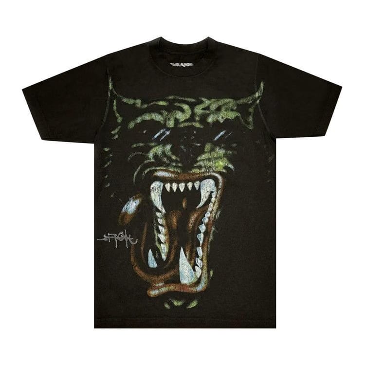 Cactus Jack by Travis Scott Green Hyena Tour T-Shirt Black