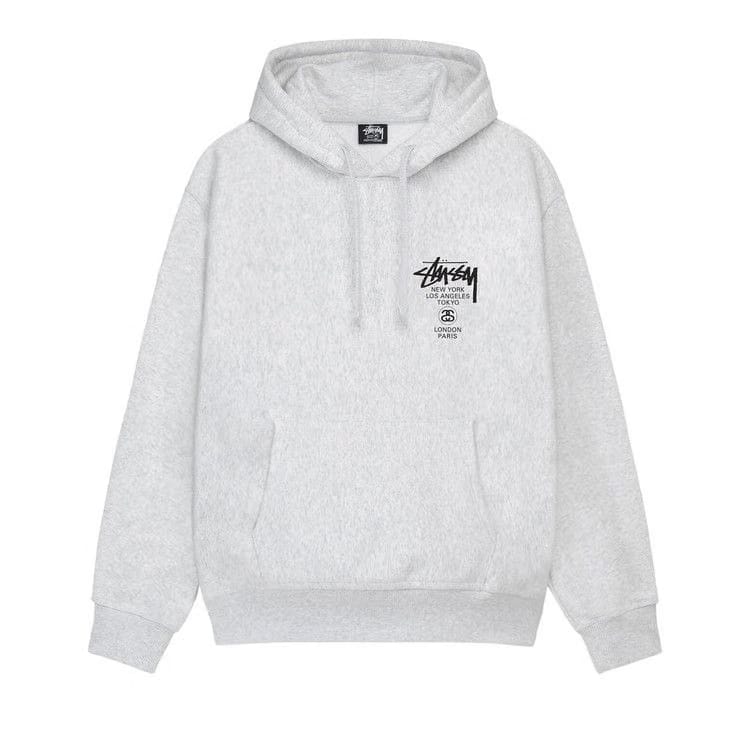 Stussy World Tour Hood Ash Heather