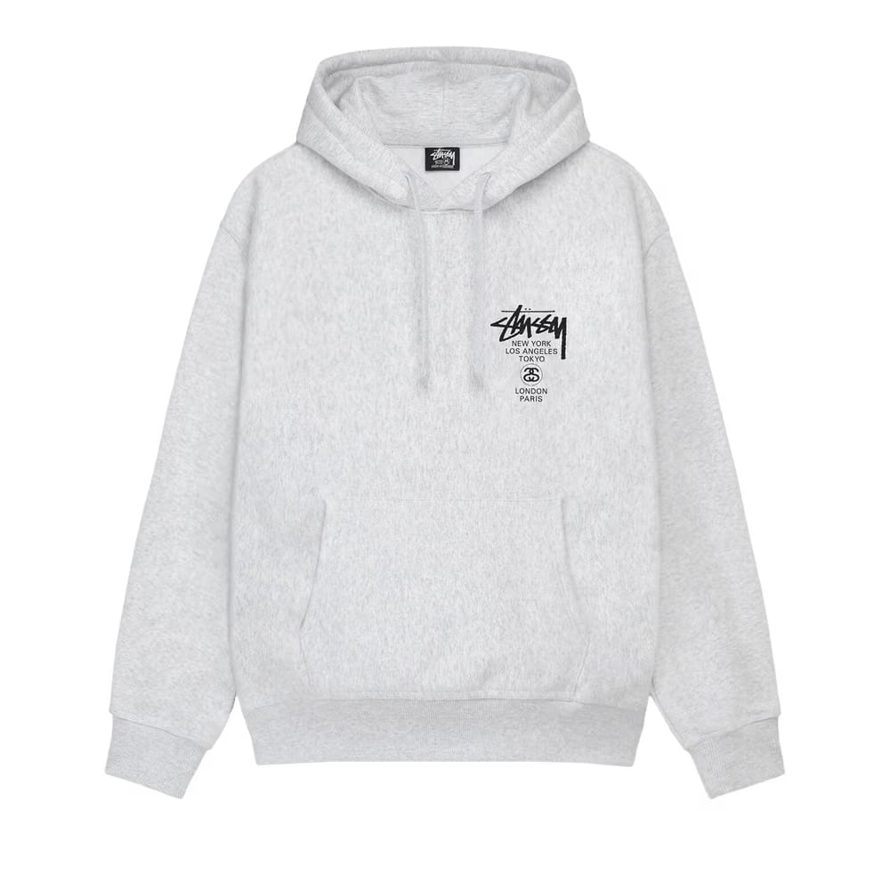 Stussy World Tour Hood Ash Heather