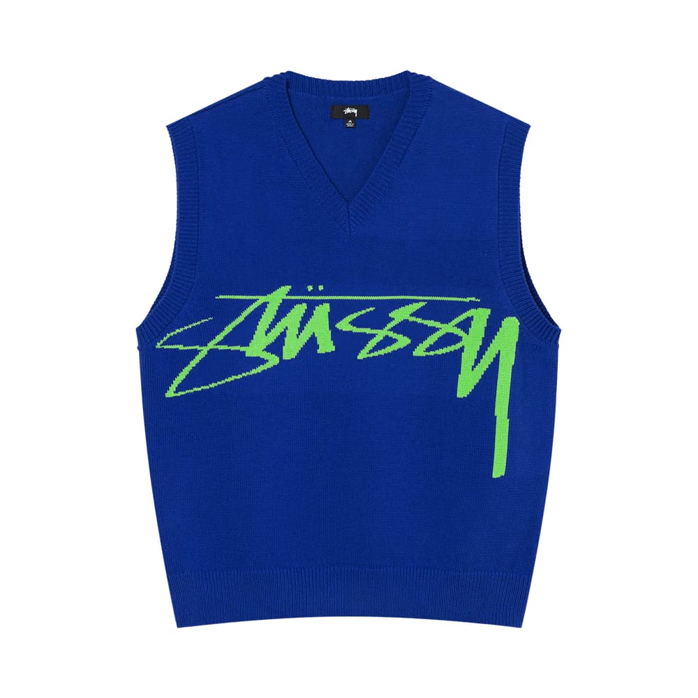 Stussy Sweater Vest Blue
