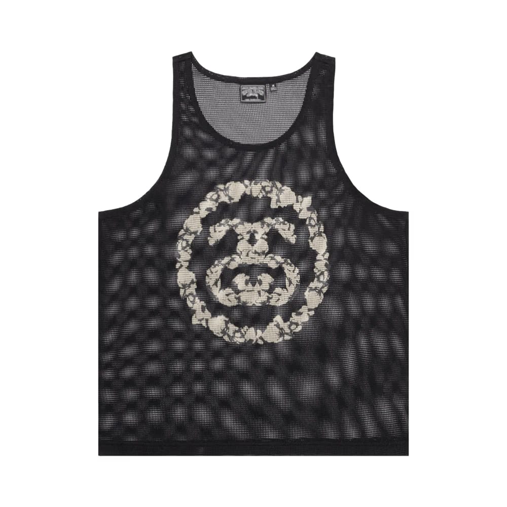 Stussy x Denim Tears Mesh Tank Black